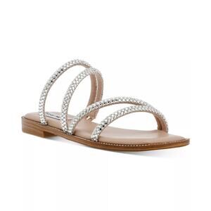 Steve Madden Starie Rhinestone Sandals Women’s 11 Y2K Glam Event Formal Evening